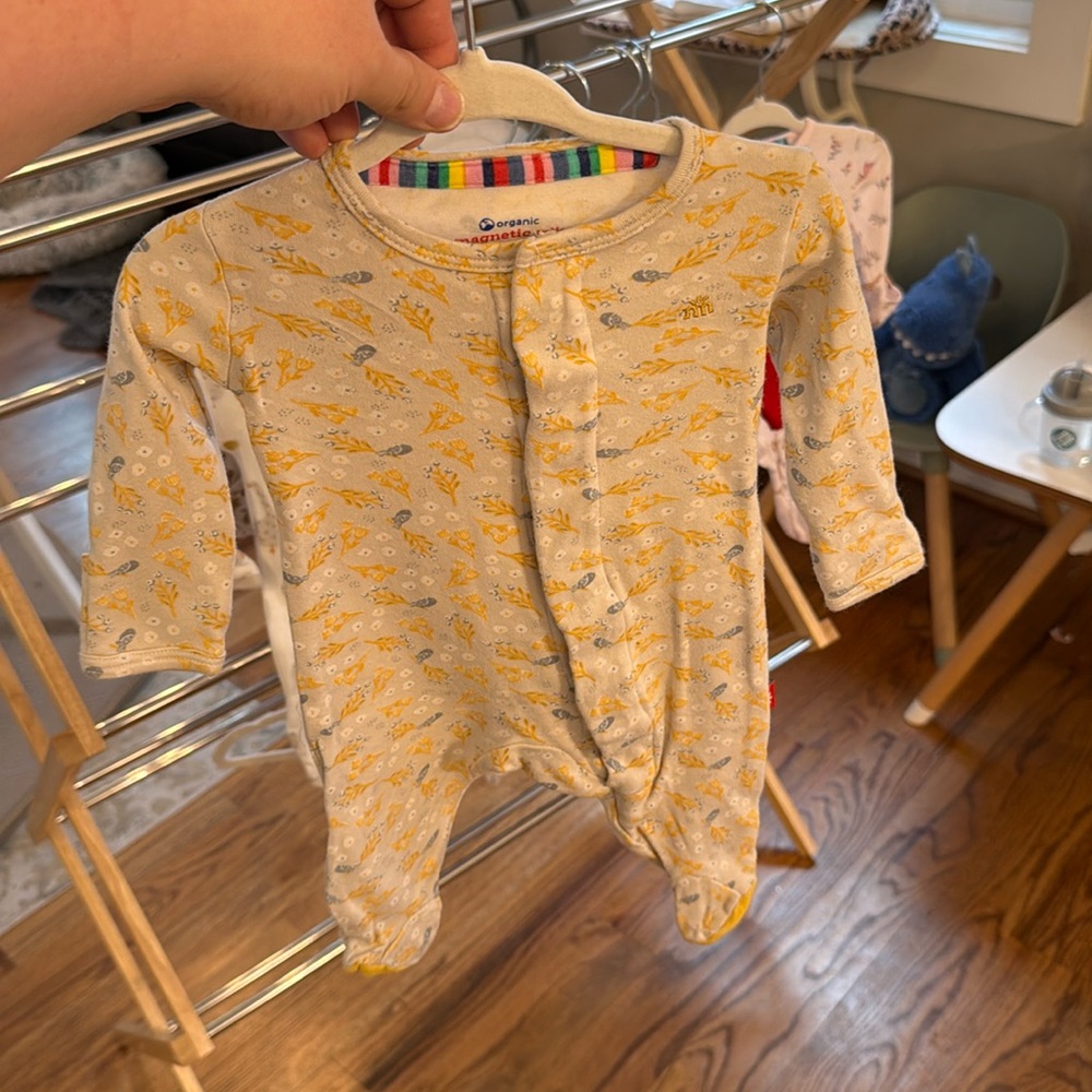 Magnetic Me organic cotton footed pajama newborn 5-8 lbs
